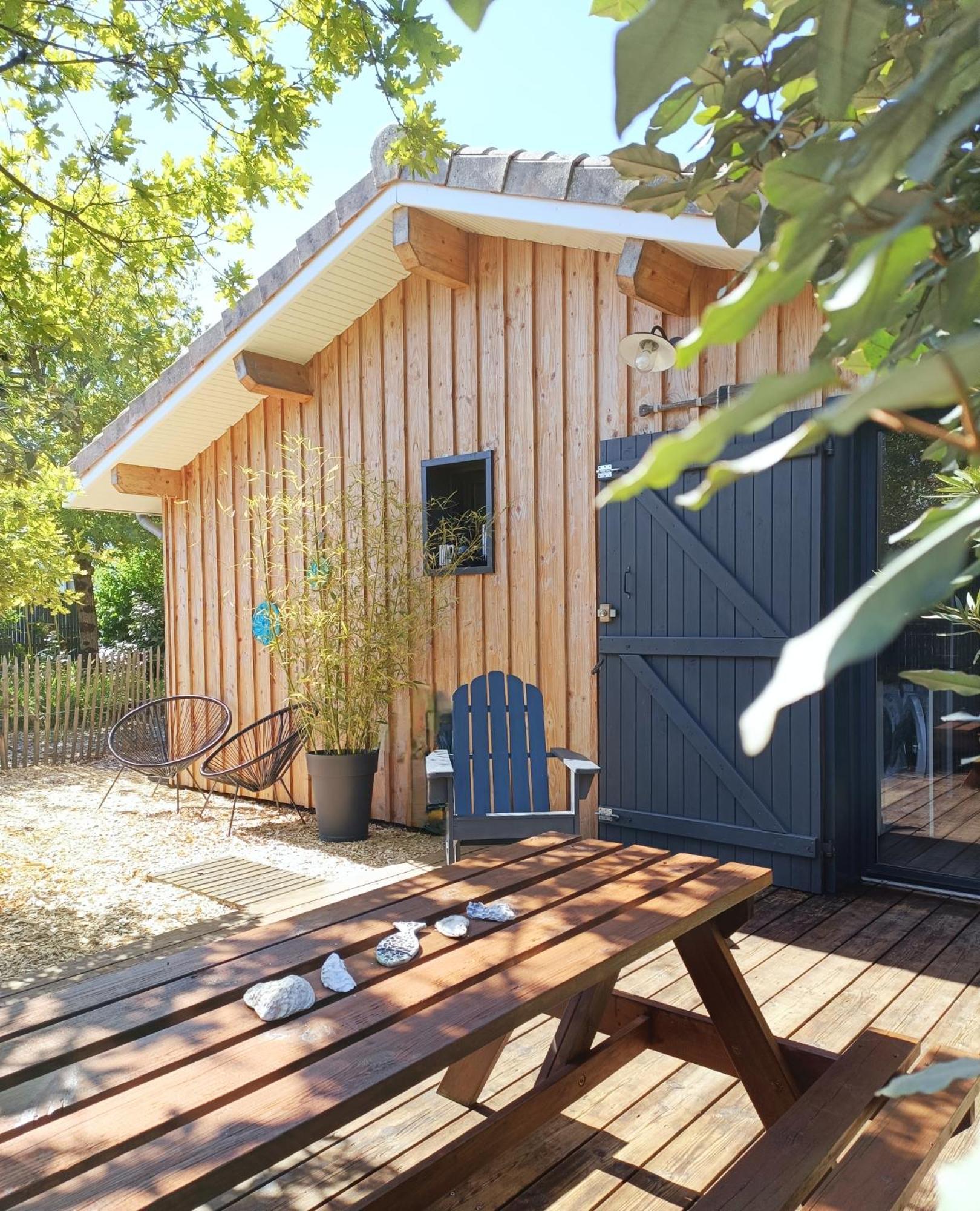 Cottage en bois cosy avec plage lac à 600m, entre océan et Dune du Pilat sur propriété privée Sanguinet Extérieur photo